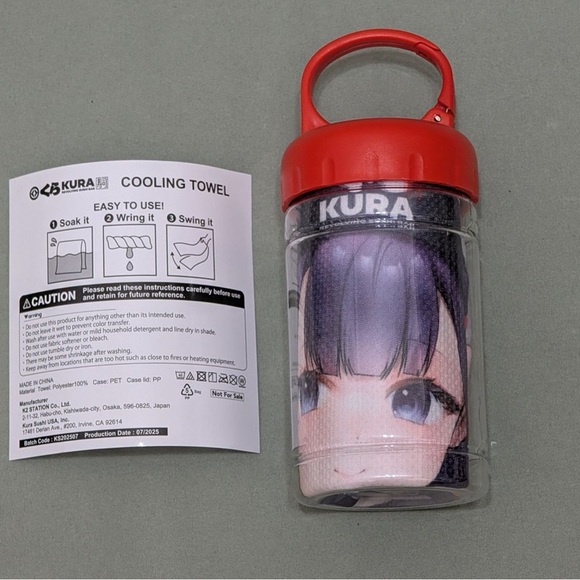 Kura Sushi x Hololive Cooling Towel Brand New Sealed Anime Limited Edition - Picture 2 of 6
